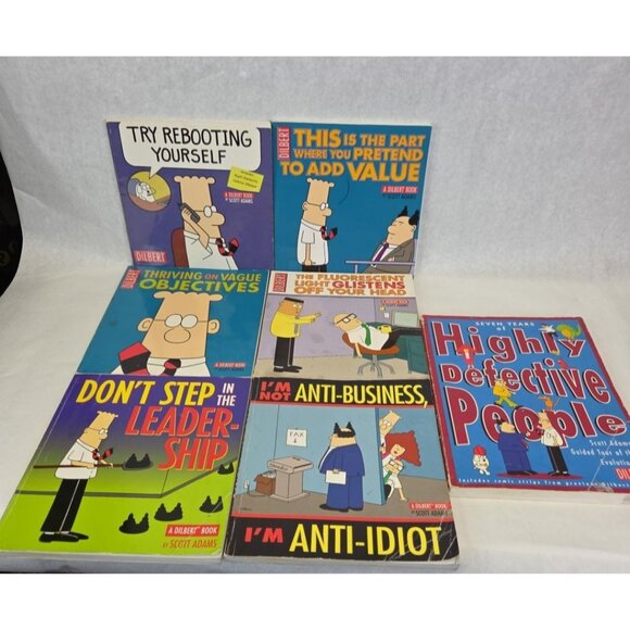 Dilbert Books Comics By Scott Adams Lot of 7 Office Humour 1997-08 Paperback - Picture 1 of 16